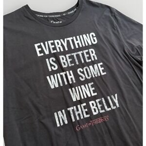 Game of Thrones "Everything is better with some wine in the belly" T-shirt NWT